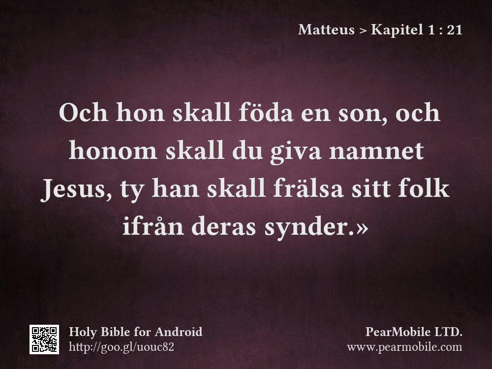 Matteus, Kapitel 1:21
